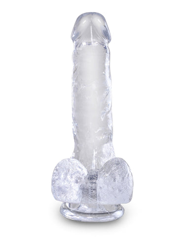 King Cock Clear Realistic Looking Cock with Balls - Realistic Dildos