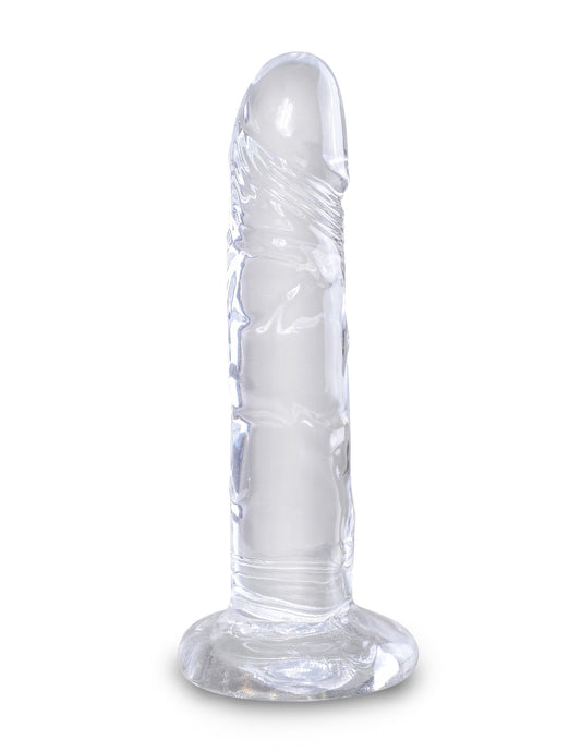 King Cock Clear Realistic Cock With Suction Cup Base - Realistic Dildos