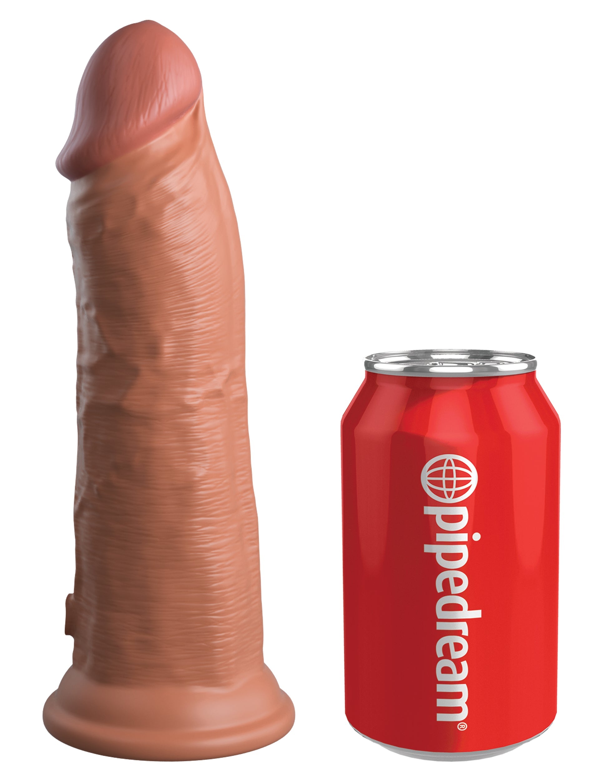 King Cock Elite Vibrating Dual Density Silicone Cock Tan Realistic Dildos