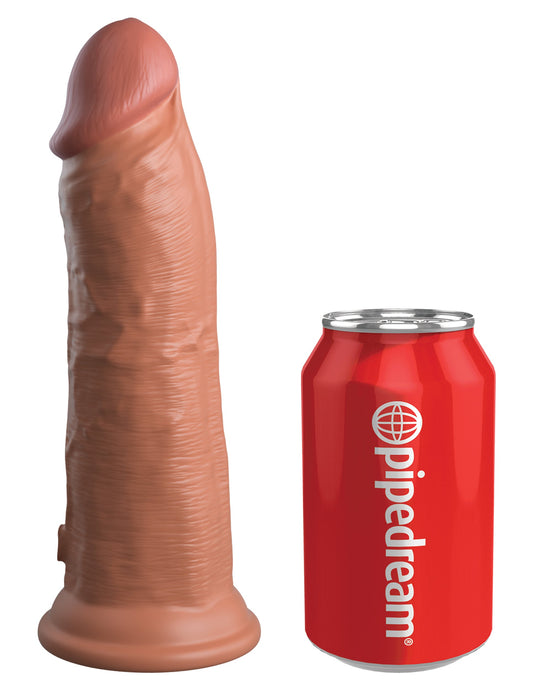 King Cock Elite Vibrating Dual Density Silicone Cock Tan - Realistic Dildos