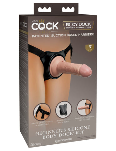 King Cock Elite Beginners Silicone Body Dock Strap-On Kit - Realistic Dildos