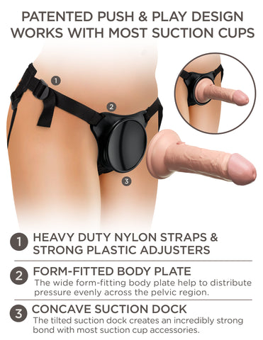 King Cock Elite Beginners Silicone Body Dock Strap-On Kit - Realistic Dildos