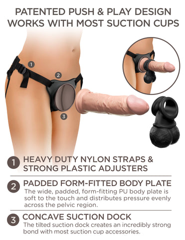 King Cock Elite Deluxe Silicone Body Dock Strap On Kit - Realistic Dildos