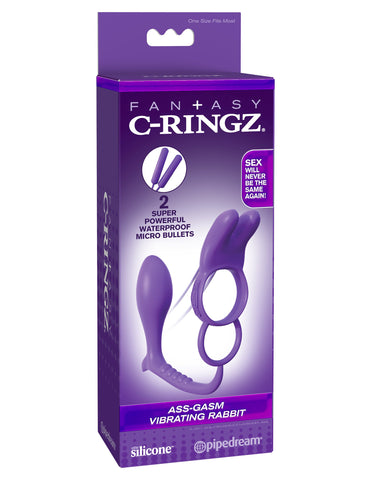 Pipedream Fantasy C-Ringz Ass-Gasm Vibrating Rabbit Ring - Cock Rings