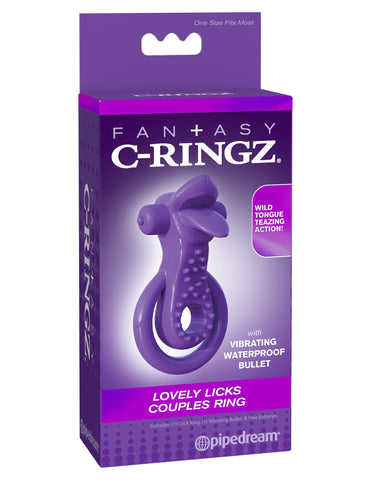 Pipedream Fantasy C-Ringz Lovely Licks Couples Ring - Vibrating Cock Rings