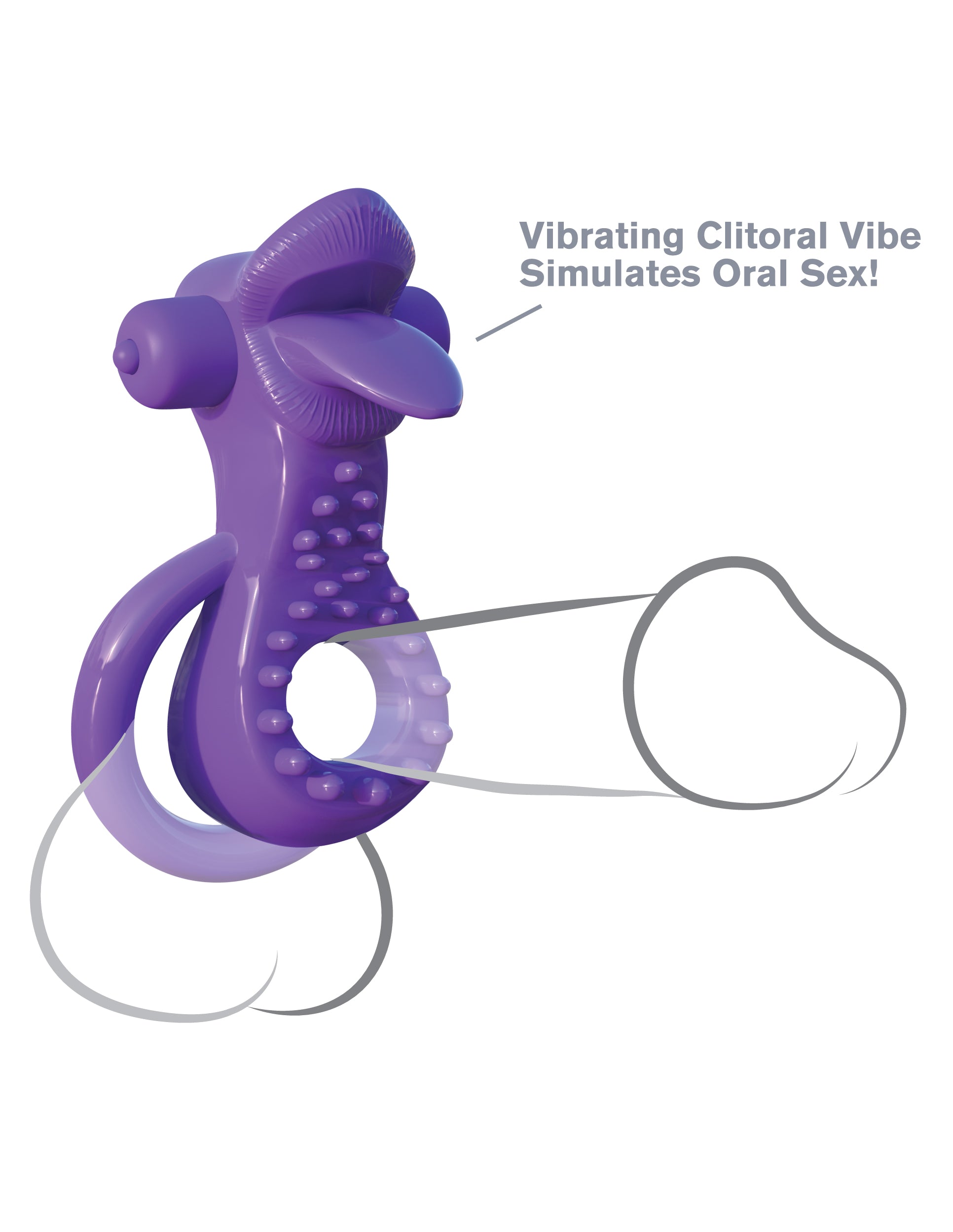 Pipedream Fantasy C-Ringz Lovely Licks Couples Ring Vibrating Cock Rings