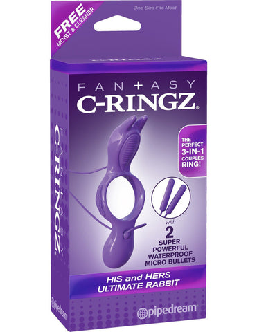 Pipedream Fantasy C-Ringz His And Hers Ultimate Rabbit Ring - Cock Rings