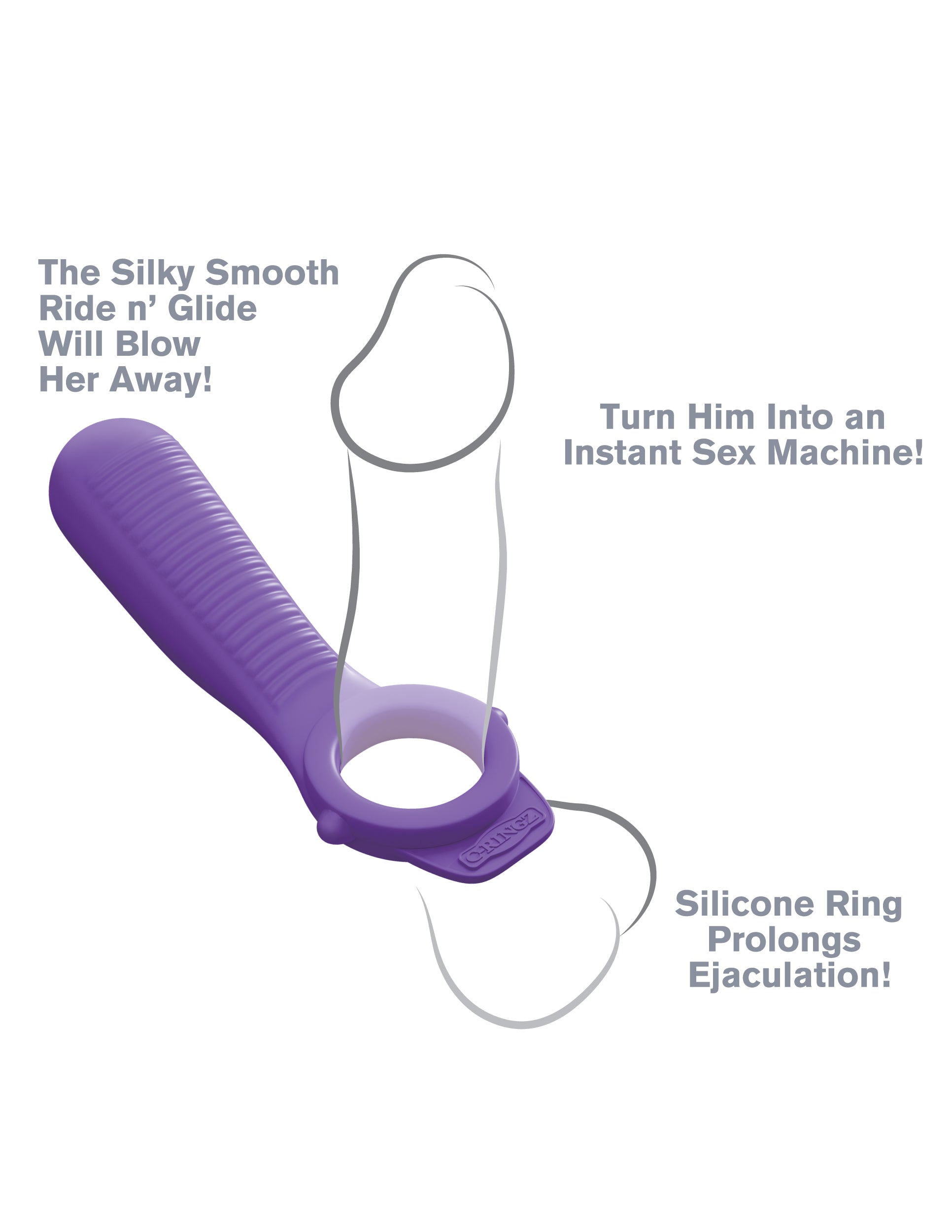 Pipedream Fantasy C-Ringz Ride N Glide Couples Ring Cock Rings