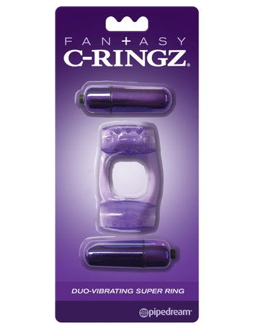 Pipedream Fantasy C-Ringz Duo Super Vibrating Cock Ring - Cock Rings