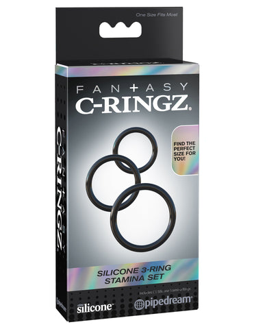Pipedream Fantasy C-Ringz Silicone 3 Ring Stamina Set - Cock Rings