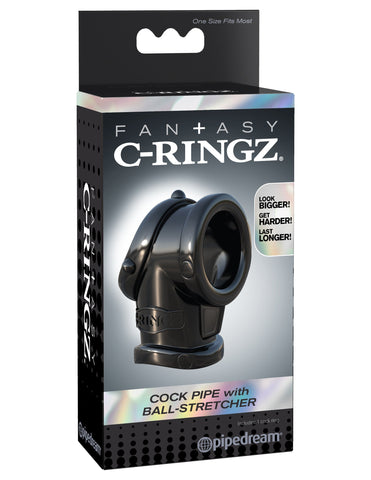 Pipedream Fantasy C-Ringz Cock Pipe With Ball-Stretcher - Cock Rings