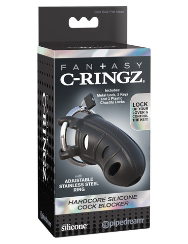 Pipedream Fantasy C-Ringz Hardcore Silicone Cock Blocker - Male Chastity