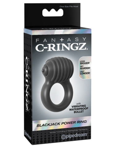 Pipedream Fantasy C-Ringz Blackjack Power Cock Ring - Vibrating Cock Rings