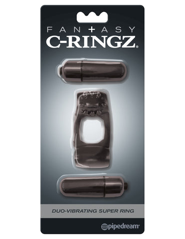 Pipedream Fantasy C-Ringz Duo Super Vibrating Cock Ring - Cock Rings
