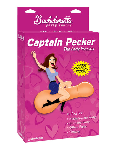 Pipedream Bachelorette Party Captain Inflatable Party Pecker - Bachelorette and Bucks