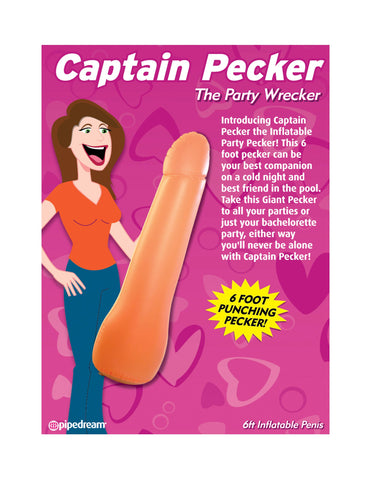 Pipedream Bachelorette Party Captain Inflatable Party Pecker - Bachelorette and Bucks