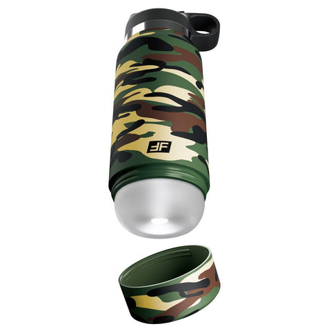 PDX Plus Fap Flask - Happy Camper Frosted Male Stroker - Masturbators and Strokers