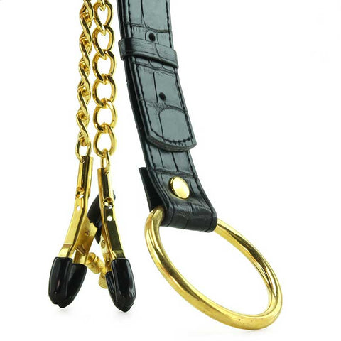 Penitentiary Nipple Clamps and Cock Ring Set - Nipple and Clit Clamps