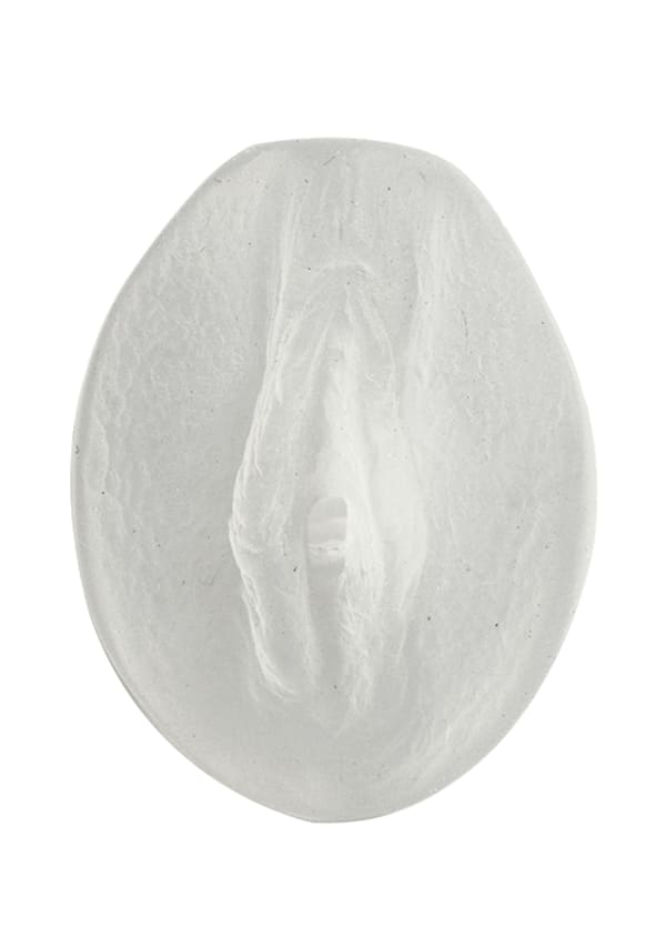 Doc Johnson Palm Pal Ultraskyn Pussy Stroker Frosted Clear Masturbators and Strokers