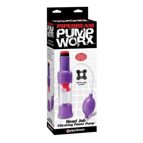 Pump Worx Head Job Vibrating Penis Power Pump - Pumps, Extenders and Sleeves