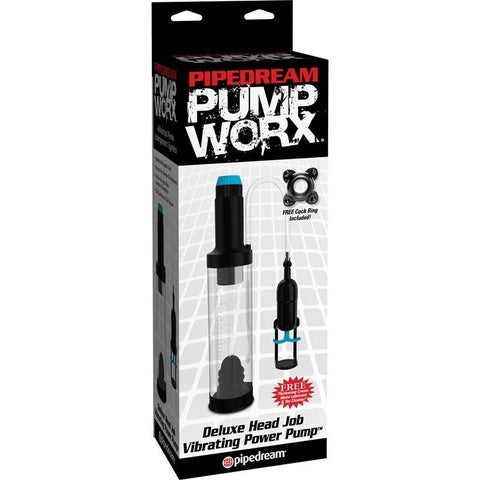 Pump Worx Deluxe Head Job Vibrating Penis Pump - Pumps, Extenders and Sleeves