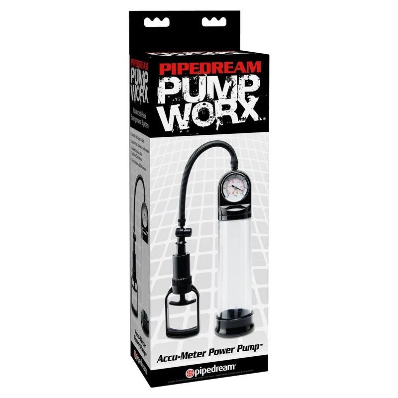 Pump Worx Accu-Meter Power Mens Penis Pump Pumps, Extenders and Sleeves