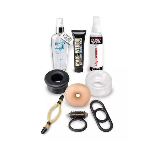 Pump Worx Male Sex Toys Accessory Kit - Pumps, Extenders and Sleeves