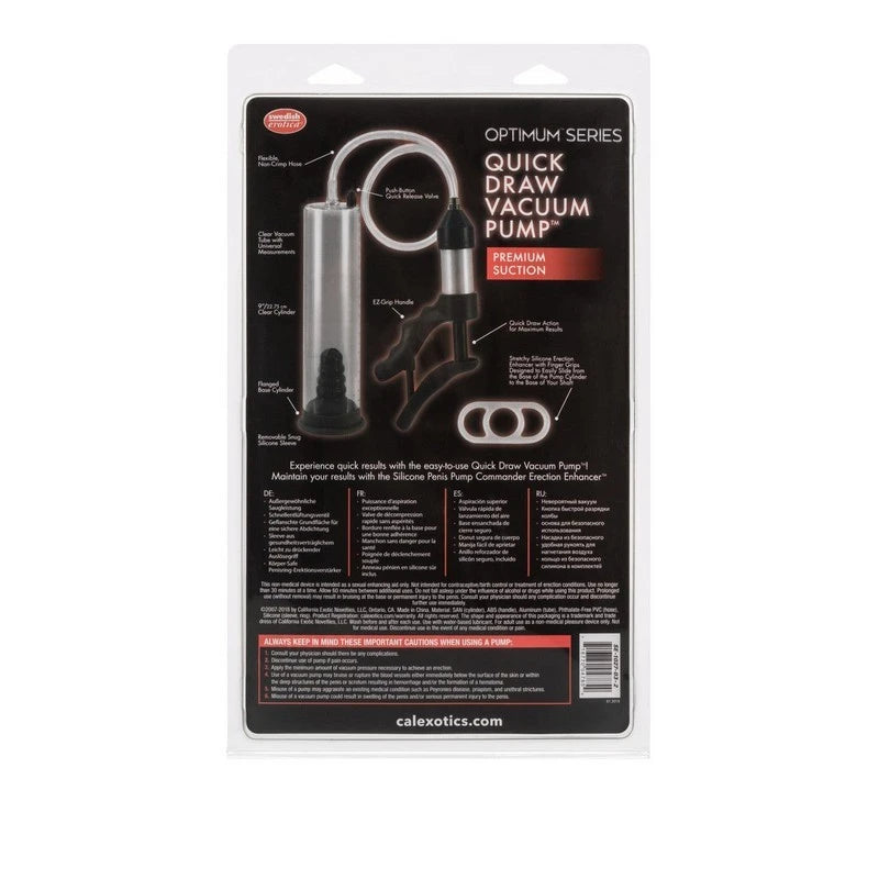CalExotics Optimum Series Quick Draw Vacuum Penis Pump Pumps, Extenders and Sleeves