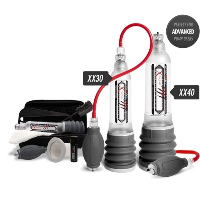 Bathmate Hydromax Xtreme X30 Hydro Pump and Kit Clear Pumps, Extenders and Sleeves