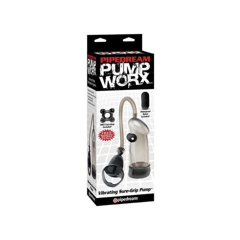 Pump Worx Vibrating Sure-Grip Penis Enlargement Pump - Pumps, Extenders and Sleeves