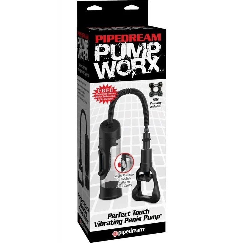 Pump Worx Perfect Touch Vibrating Penis Pump Pumps, Extenders and Sleeves