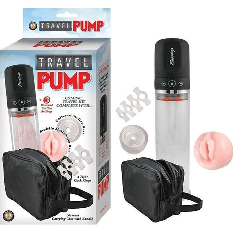 Travel Pump Kit Clear Genital Enlarger - Pumps, Extenders and Sleeves