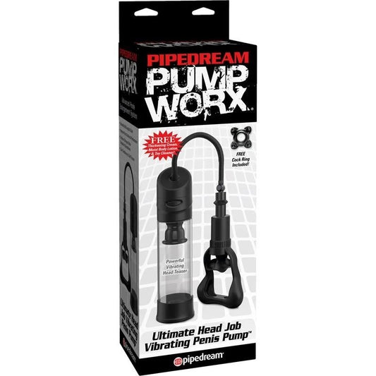 Pump Worx Ultimate Head Job Vibrating Penis Pump - Pumps, Extenders and Sleeves