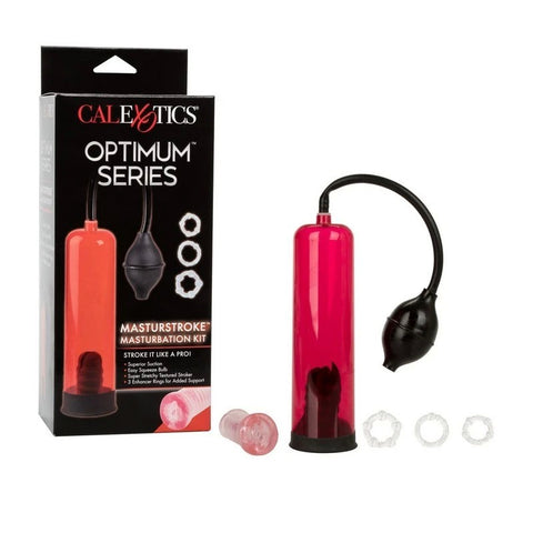 CalExotics Optimum Series Masturstroke Masturbation Kit - Pumps, Extenders and Sleeves