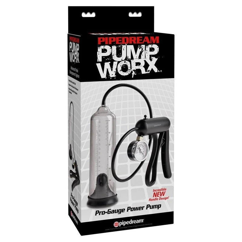 Pipedream Pump Worx Pro-Gauge Power Penis Pump Pumps, Extenders and Sleeves