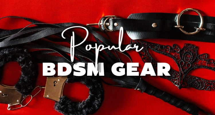 Popular BDSM gear including restraints, collars and paddles