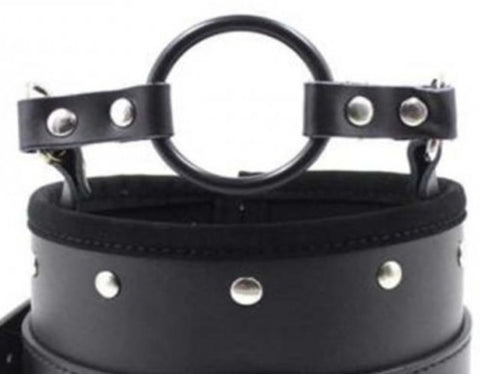 Posture Collar & O Ring Gag Heavy - Bondage Gags and Bits