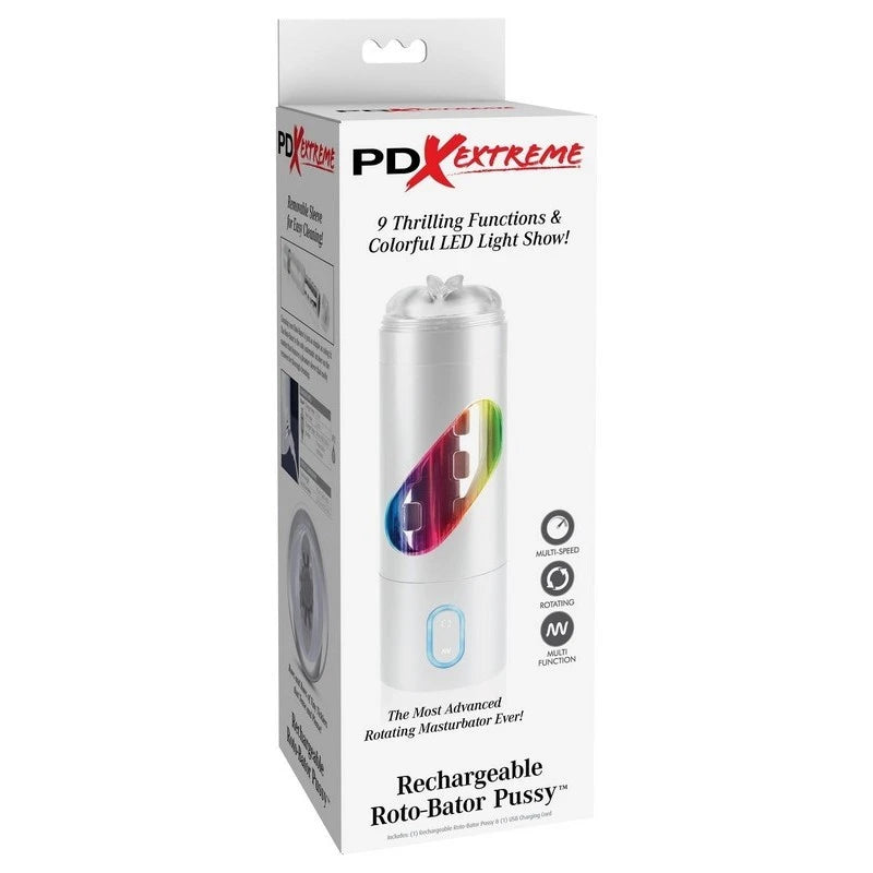 Pipedream Extreme Rechargeable Roto-Bator Pussy Stroker Masturbators and Strokers