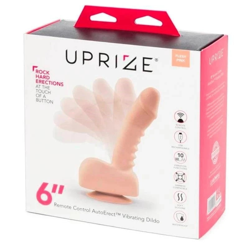 Uprize Remote Control AutoErect 6 Inch Vibrating Dildo Butt Plugs