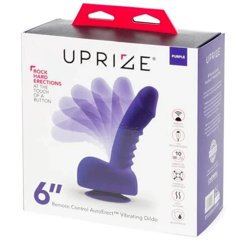 Uprize Remote Control AutoErect 6 Inch Vibrating Dildo Butt Plugs