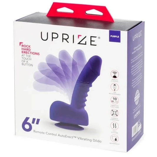 Uprize Remote Control AutoErect 6 Inch Vibrating Dildo - Butt Plugs