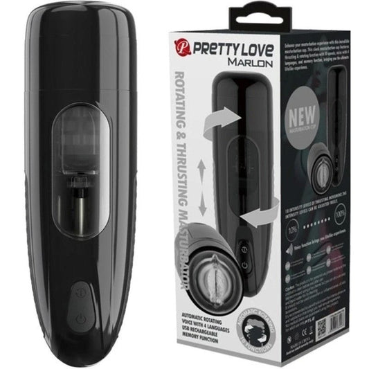 Pretty Love Marlon Rotating and Thrusting Sexy Talk Stroker - Masturbators and Strokers