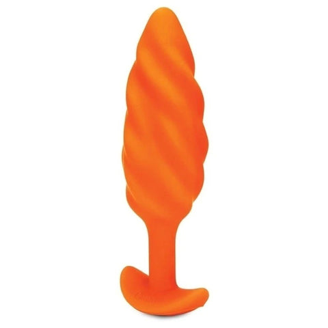B-Vibe Swirl Texture Vibrating Plug - Thrilling Sensations - Butt Plugs
