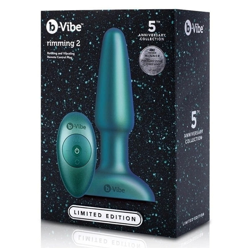 b-Vibe Rimming Plug 2 Space Teal Limited Edition Anal Vibrators