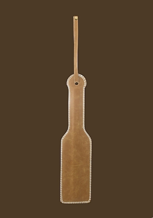 Premium Bonded Leather Paddle Brown - Paddles And Slappers