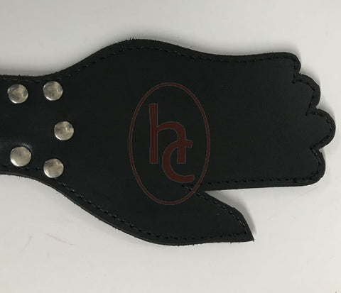 Puppy Cage Leather Hand Paddle - Paddles And Slappers