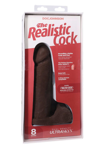 Doc Johnson The Realistic UR3 Cock with Balls 8 inch - Realistic Dildos
