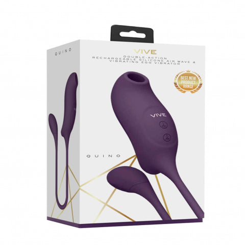 Quino - Air Wave & Vibrating Egg Vibrator - Clit Ticklers and Pulsators