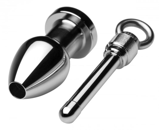 Arsenal Aluminum Tunnel Plug With Removable Core - Steel Sex Toys
