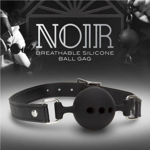 Breathable Silicone Gag Black - Bondage Gags and Bits
